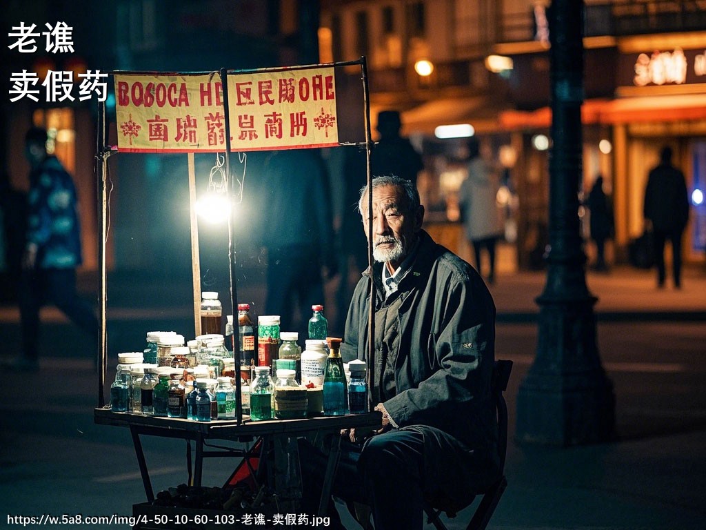 老谯卖假药搞笑图片